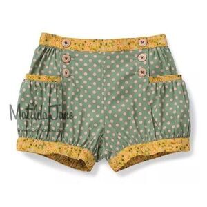 Girls Matilda Jane Gaines Camp MJC Green Thumb Bubble Shorts Size 8
